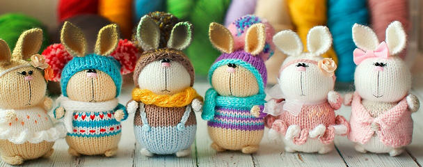 Handmade knitted toys